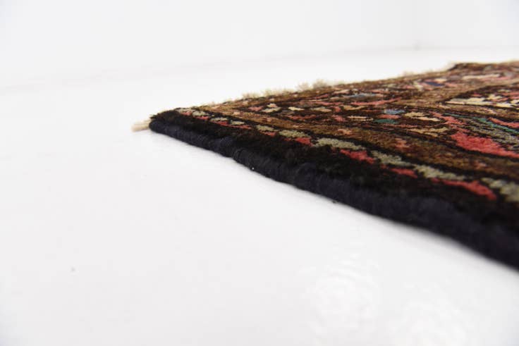 Detail image of 110cm x 315cm anudado a mano Hossainabad Alfombra Persa Lana Pasillera