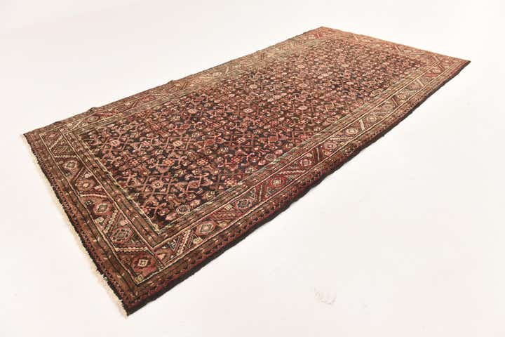 5' 2 x 10' 2 Hand Knotted Hossainabad Persian Wool Runner Rug