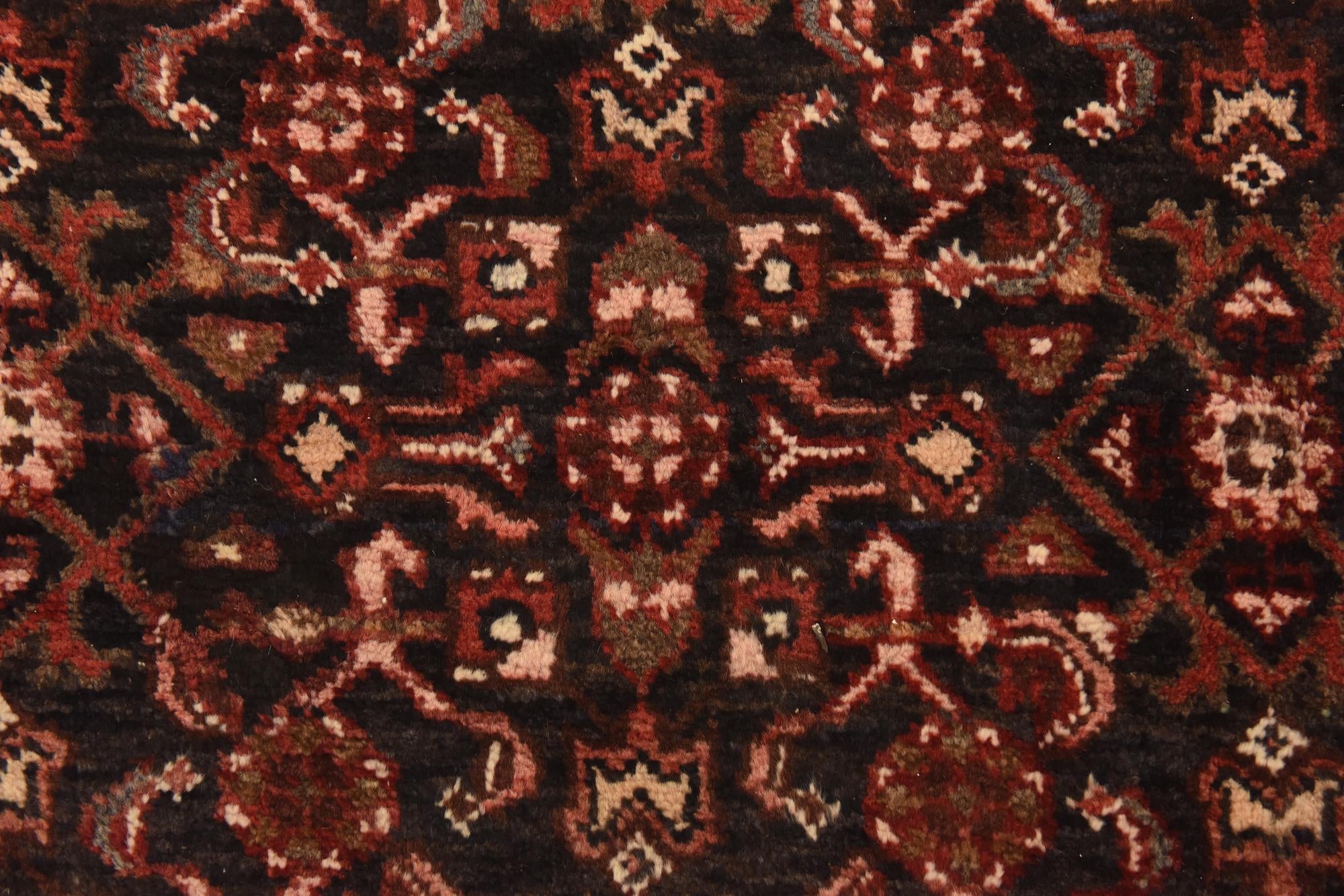 155cm x 310cm anudado a mano Hossainabad Alfombra Persa Lana Pasillera
