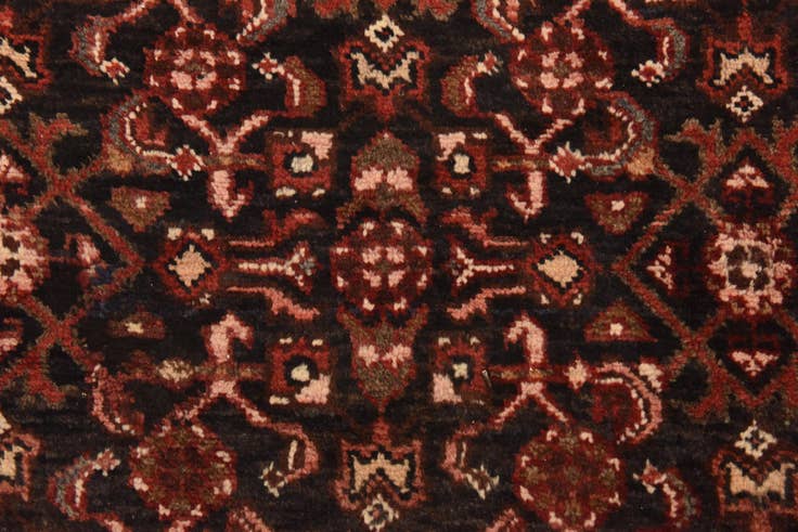 Detail image of 5' 2 x 10' 2 Hand Knotted Hossainabad Persian Wool Runner Rug