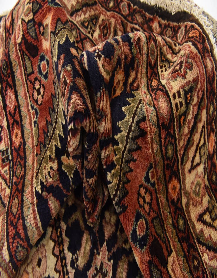 Detail image of 5' 3 x 11'  Hand Knotted Hossainabad Persian Wool Runner Rug