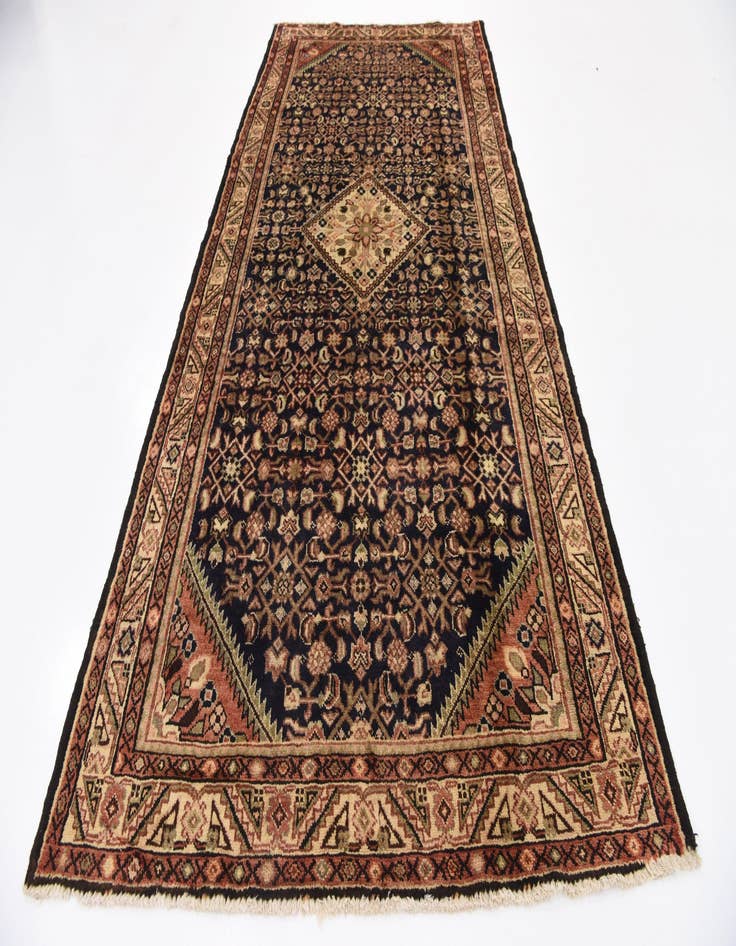 Detail image of 5' 3 x 11'  Hand Knotted Hossainabad Persian Wool Runner Rug