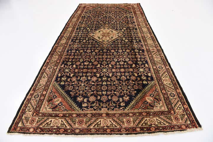 5' 3 x 11' Hand Knotted Hossainabad Persian Wool Runner Rug