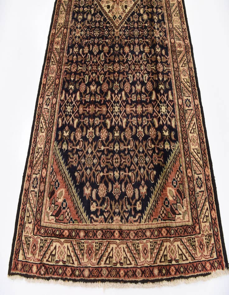 Detail image of 5' 3 x 11'  Hand Knotted Hossainabad Persian Wool Runner Rug