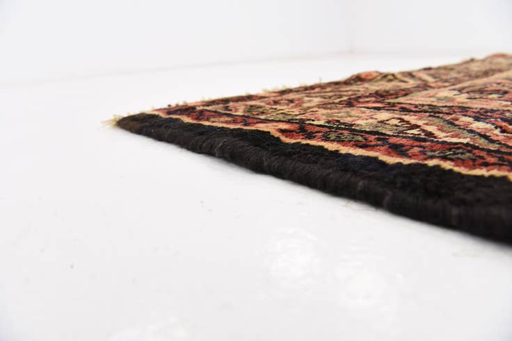 Detail image of 5' 3 x 11' Hand Knotted Hossainabad Persian Wool Runner Rug