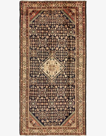 5' 3 x 11' Hand Knotted Hossainabad Persian Wool Runner Rug