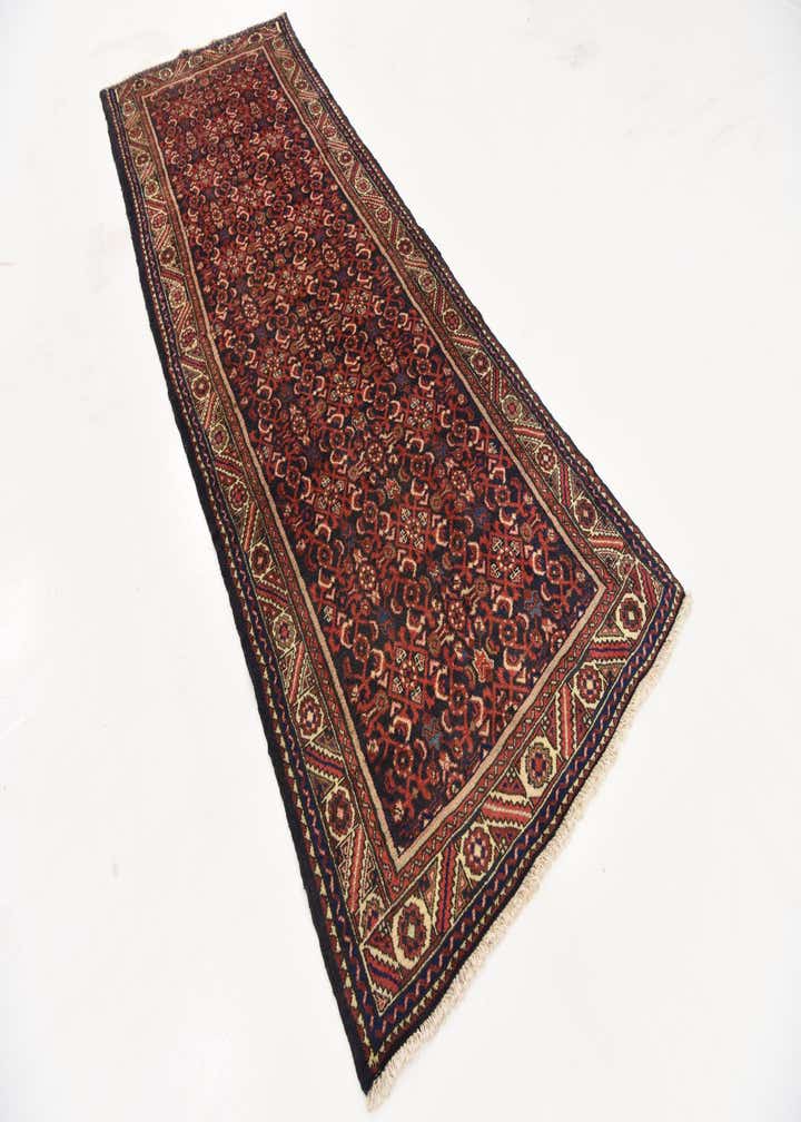 3' 7 x 9' 10 Hand Knotted Hossainabad Persian Wool Runner Rug