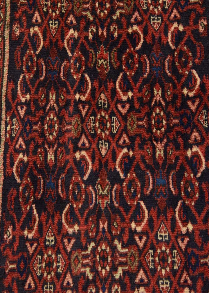 3' 7 x 9' 10 Hand Knotted Hossainabad Persian Wool Runner Rug