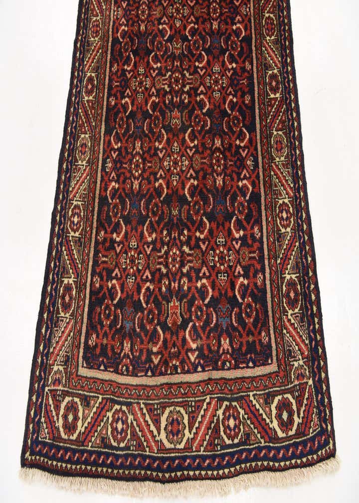 3' 7 x 9' 10 Hand Knotted Hossainabad Persian Wool Runner Rug