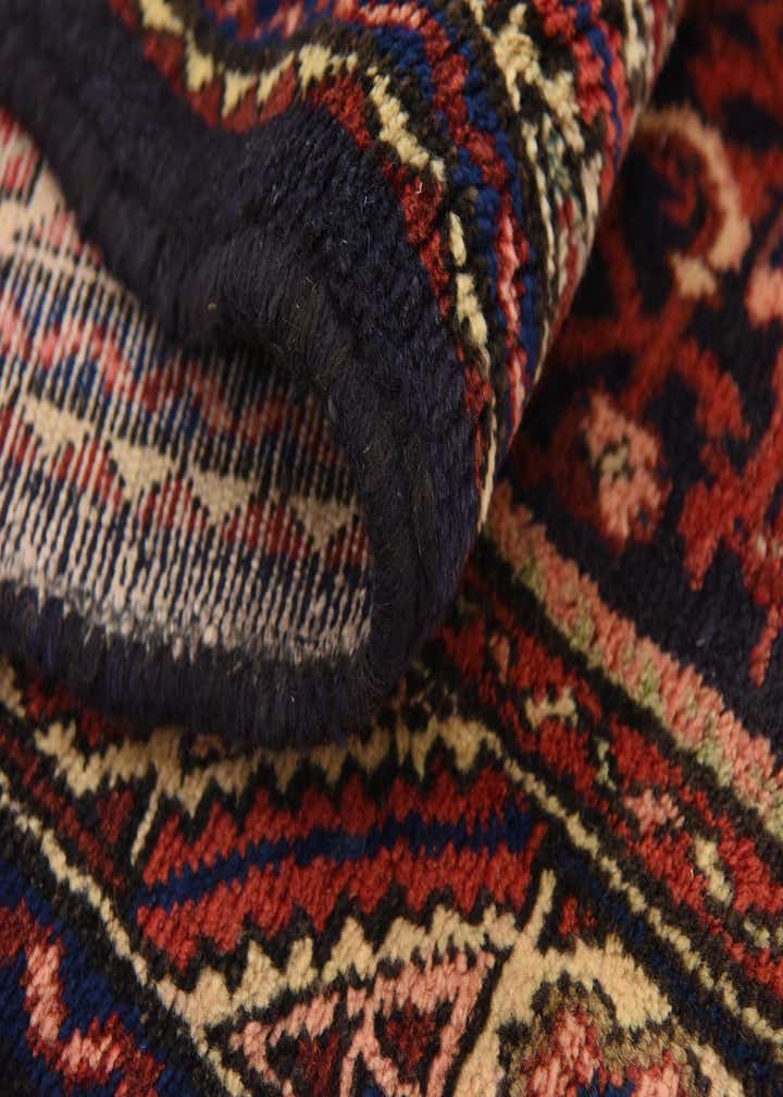 3' 7 x 9' 10 Hand Knotted Hossainabad Persian Wool Runner Rug
