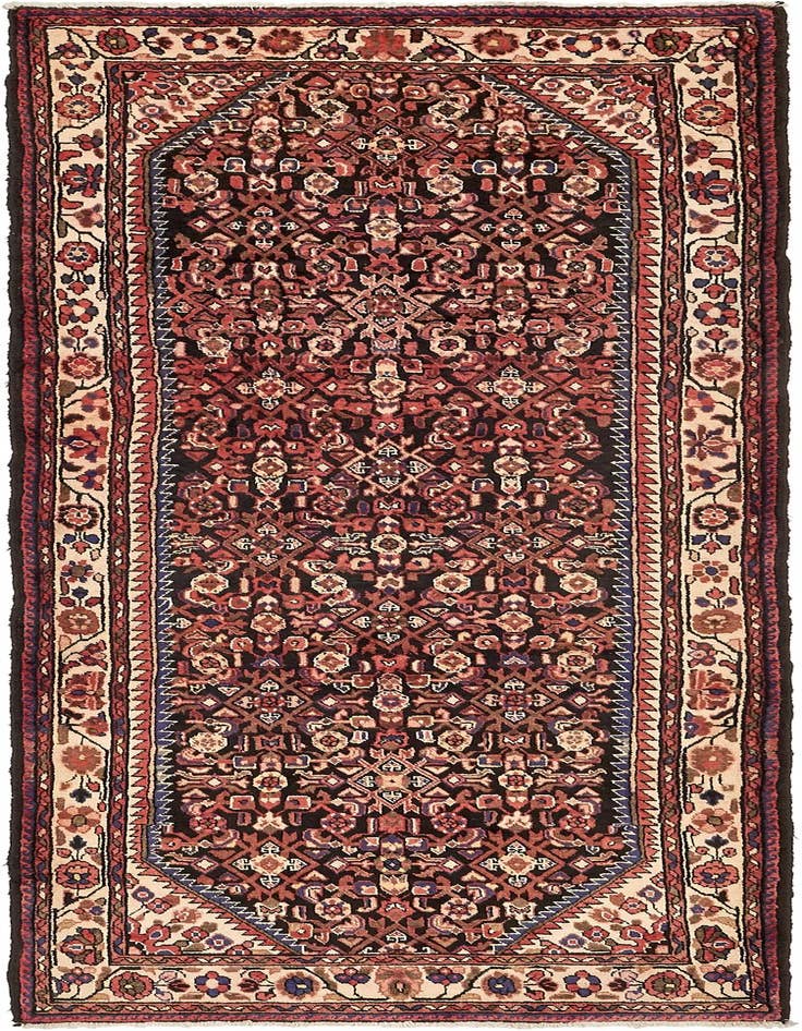 Detail image of 3' 10 x 10' 2 Hand Knotted Hossainabad Persian Wool Runner Rug
