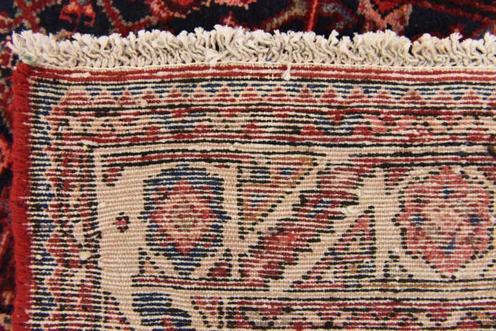 3' 9 x 10' 9 Hand Knotted Hossainabad Persian Wool Runner Rug