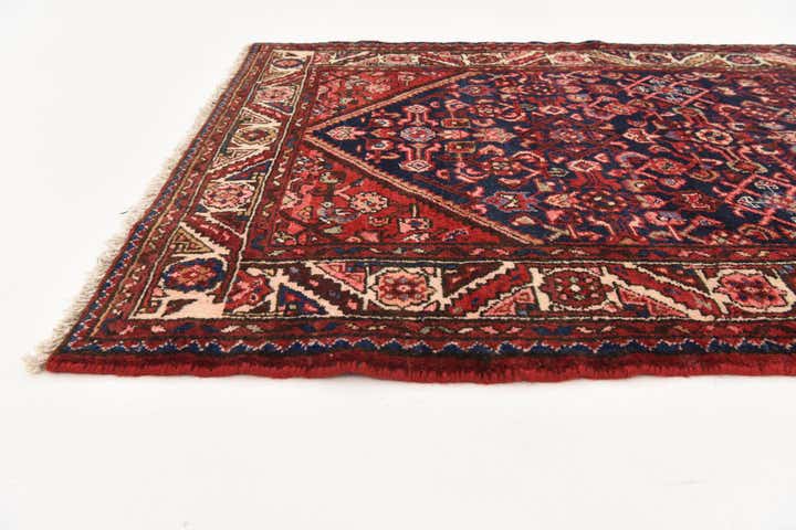 3' 9 x 10' 9 Hand Knotted Hossainabad Persian Wool Runner Rug