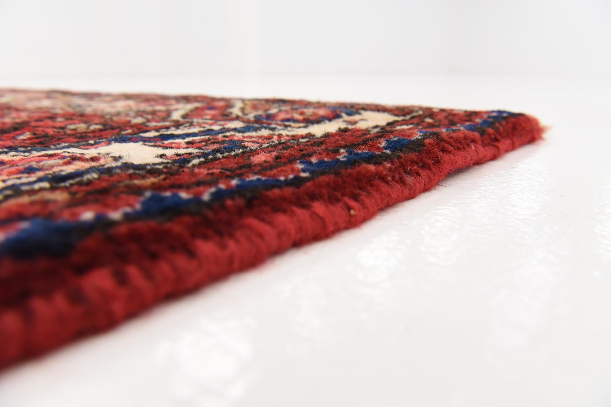 3' 9 x 10' 9 Hand Knotted Hossainabad Persian Wool Runner Rug