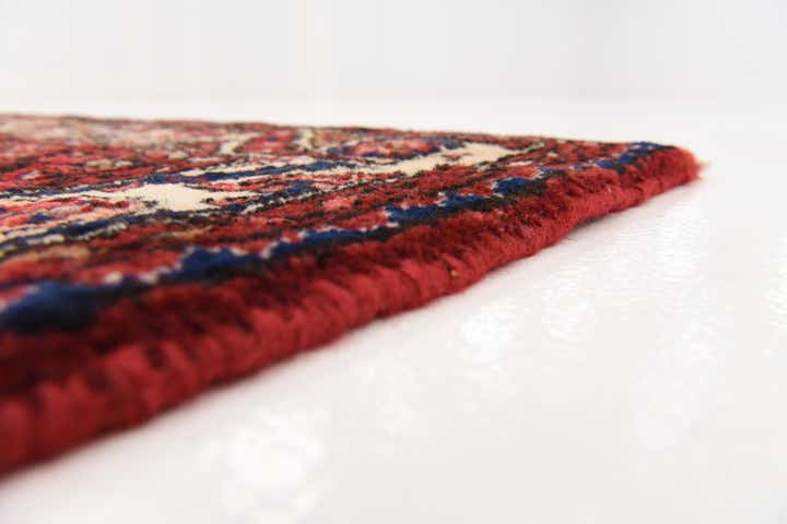 3' 9 x 10' 9 Hand Knotted Hossainabad Persian Wool Runner Rug