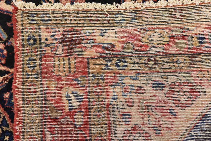 4' 3 x 9' 11 Hand Knotted Hossainabad Persian Wool Runner Rug
