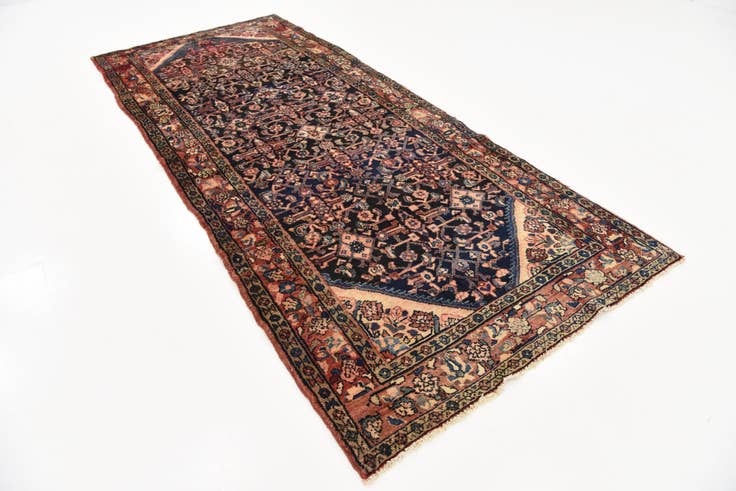 Detail image of 4' 3 x 9' 11 Hand Knotted Hossainabad Persian Wool Runner Rug