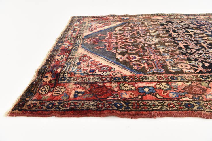 Detail image of 4' 3 x 9' 11 Hand Knotted Hossainabad Persian Wool Runner Rug