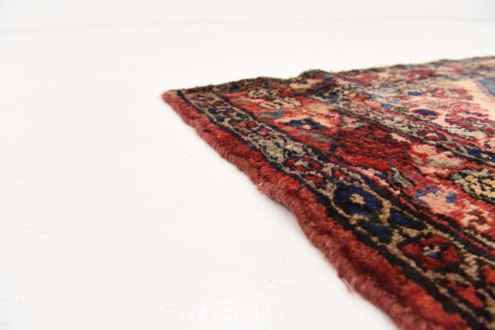 4' 3 x 9' 11 Hand Knotted Hossainabad Persian Wool Runner Rug