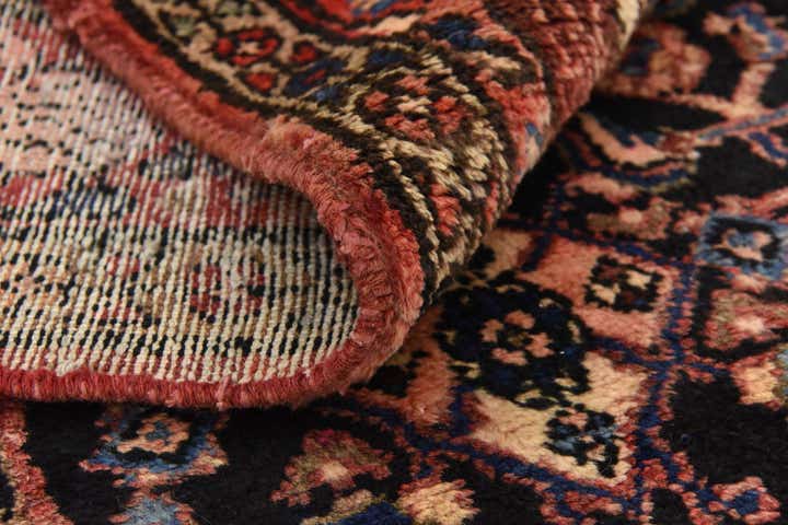 4' 3 x 9' 11 Hand Knotted Hossainabad Persian Wool Runner Rug