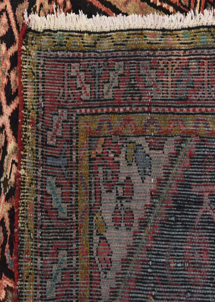 3' 7 x 10' 6 Hand Knotted Hossainabad Persian Wool Runner Rug