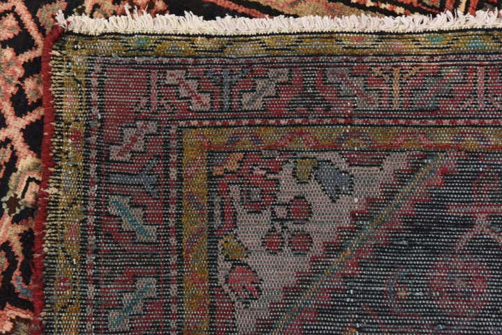 3' 7 x 10' 6 Hand Knotted Hossainabad Persian Wool Runner Rug