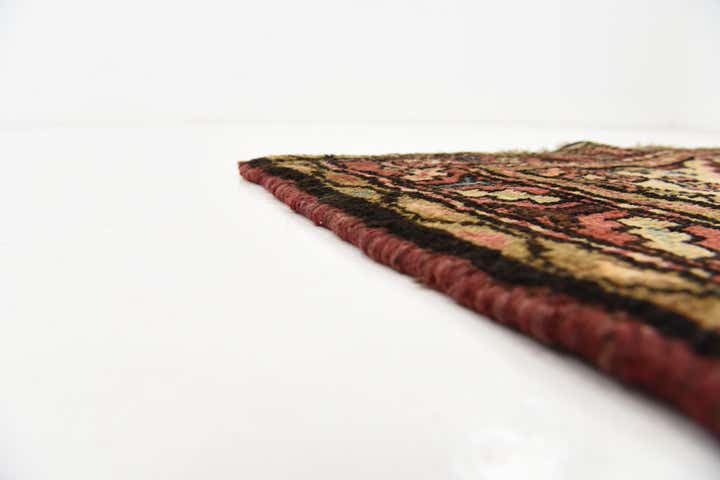 3' 7 x 10' 6 Hand Knotted Hossainabad Persian Wool Runner Rug