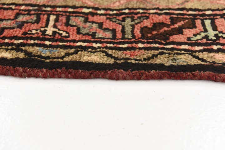 3' 7 x 10' 6 Hand Knotted Hossainabad Persian Wool Runner Rug