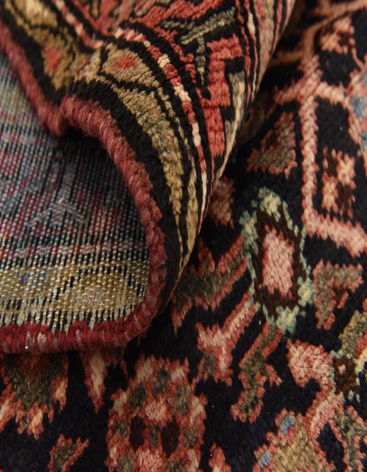 Detail image of 3' 7 x 10' 6  Hand Knotted Hossainabad Persian Wool Runner Rug