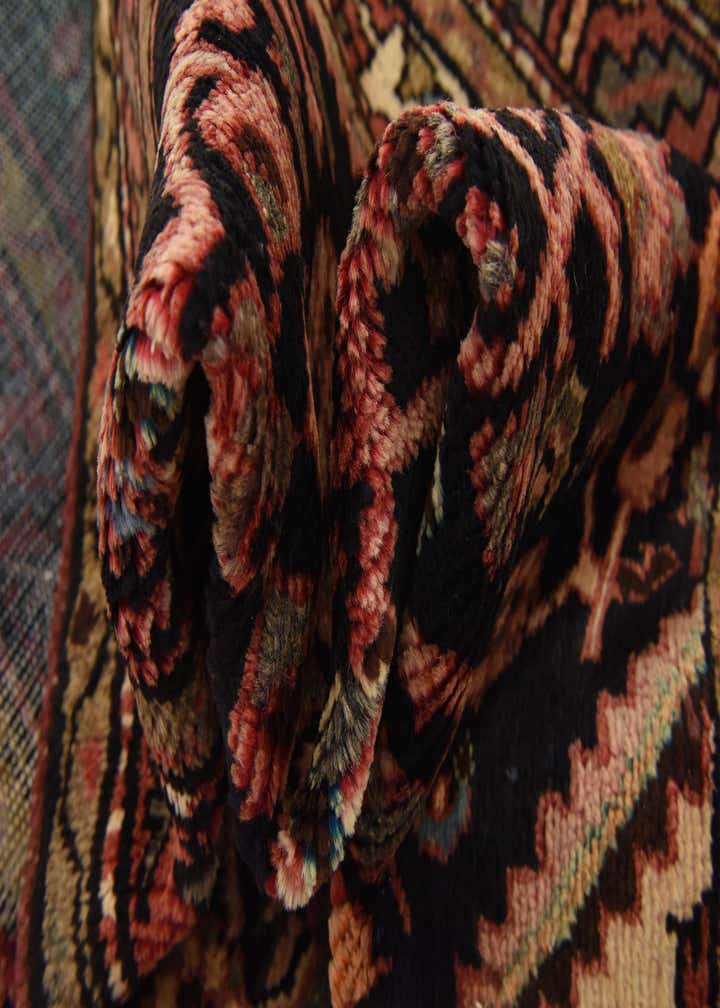 3' 7 x 10' 6 Hand Knotted Hossainabad Persian Wool Runner Rug
