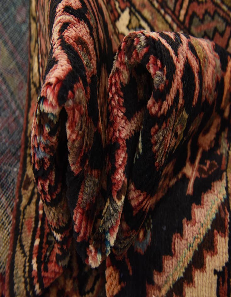 Detail image of 3' 7 x 10' 6  Hand Knotted Hossainabad Persian Wool Runner Rug