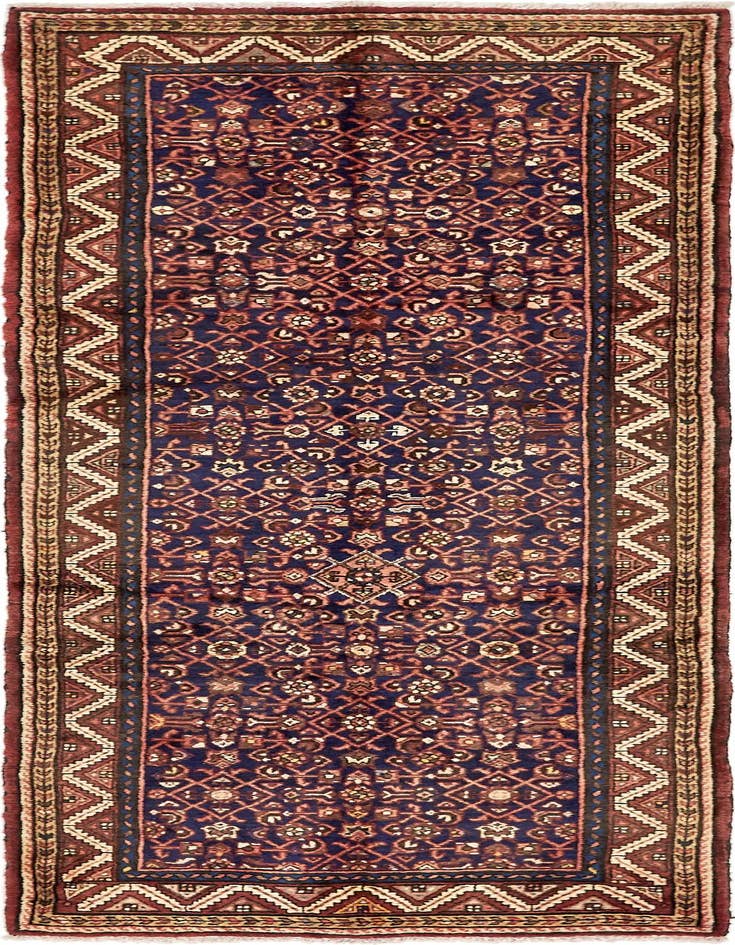 Detail image of 3' 5 x 9' 8 Hand Knotted Hossainabad Persian Wool Runner Rug