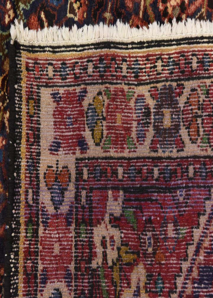 3' 9 x 9' 11 Hand Knotted Hossainabad Persian Wool Runner Rug