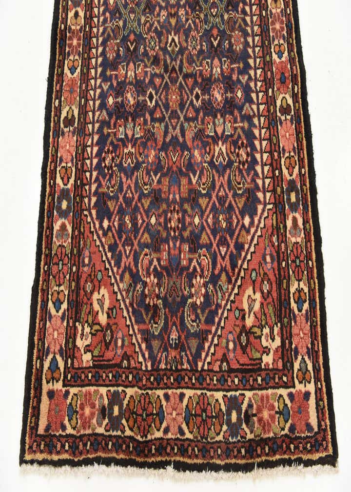 3' 9 x 9' 11 Hand Knotted Hossainabad Persian Wool Runner Rug