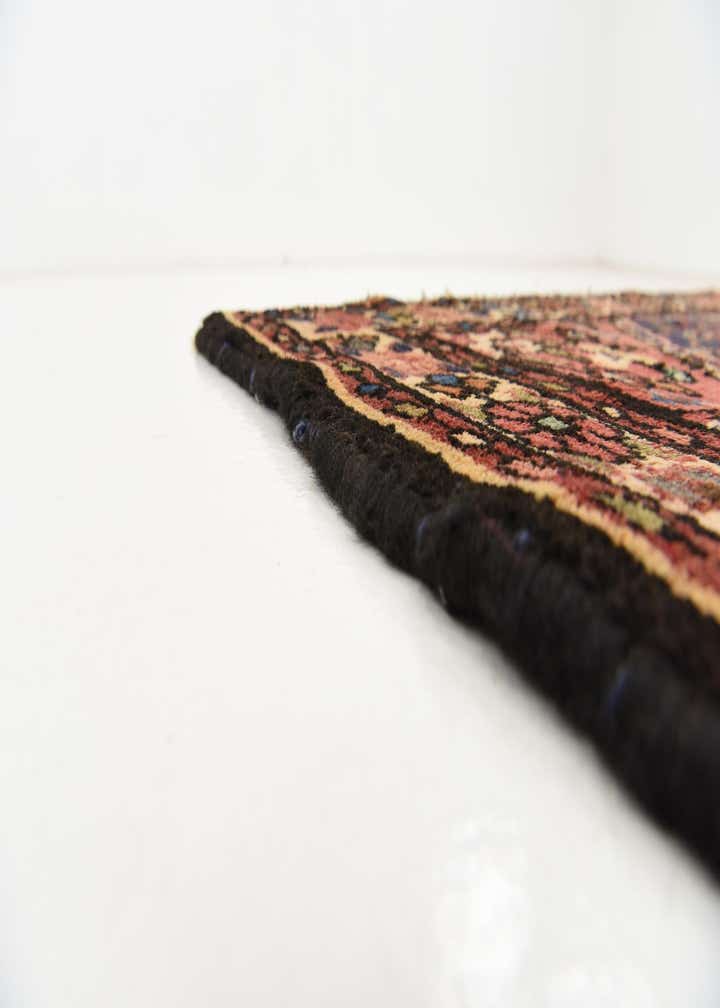 3' 9 x 9' 11 Hand Knotted Hossainabad Persian Wool Runner Rug