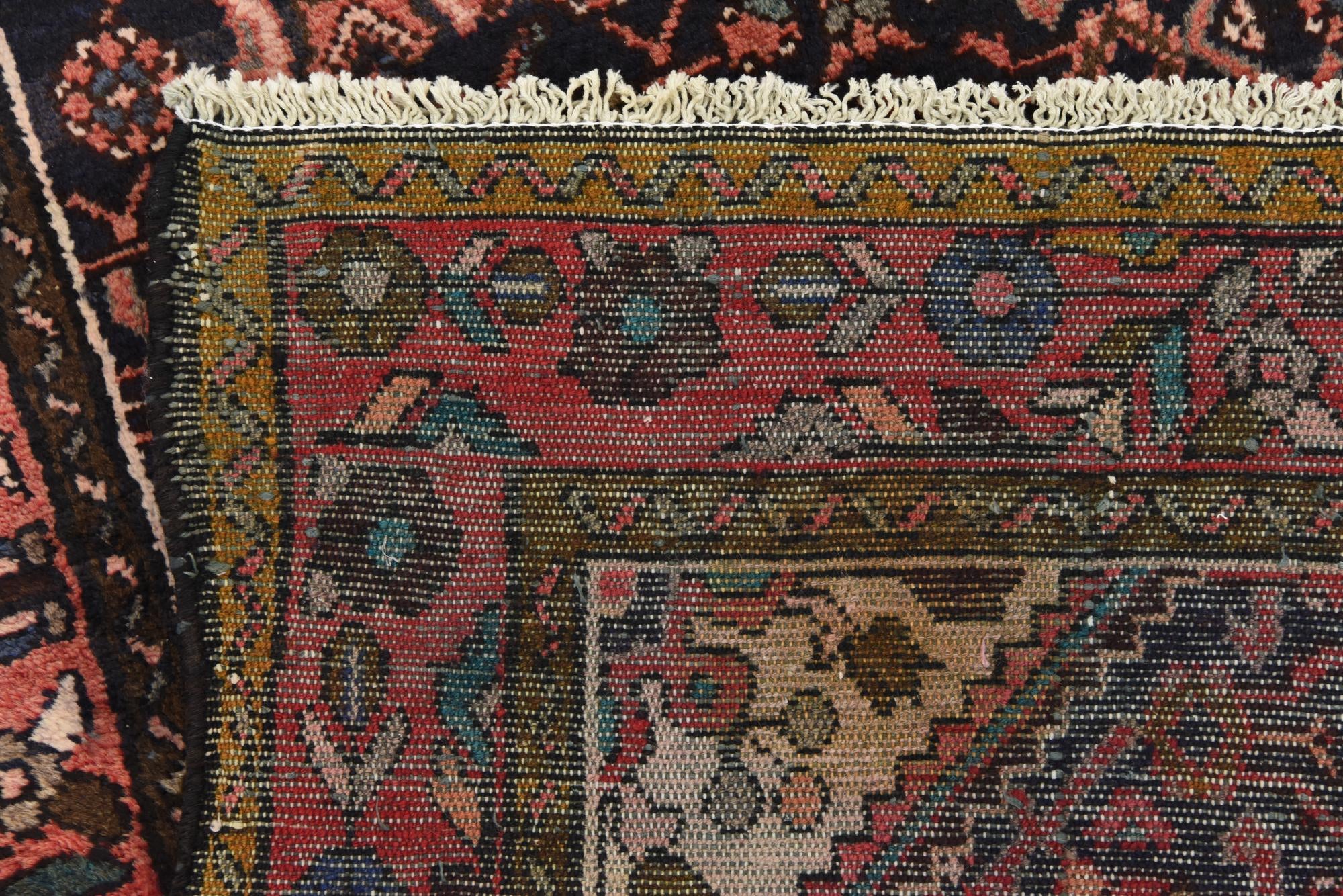 3' 5 x 9' 6 Hand Knotted Hossainabad Persian Wool Runner Rug