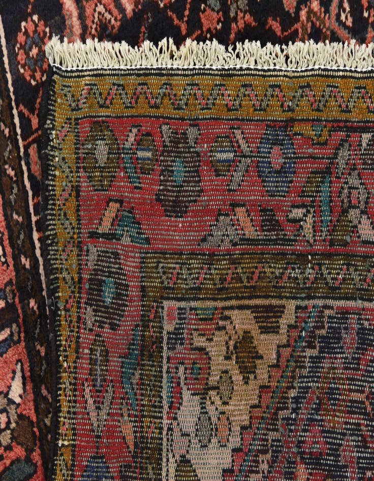Detail image of 3' 5 x 9' 6  Hand Knotted Hossainabad Persian Wool Runner Rug