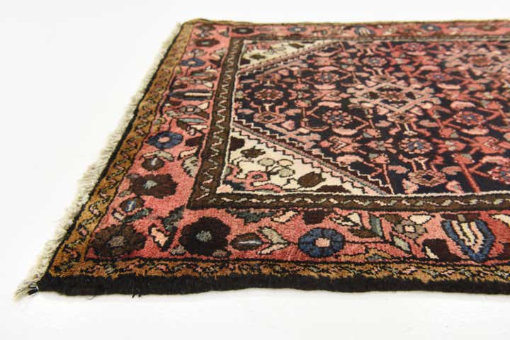 3' 5 x 9' 6 Hand Knotted Hossainabad Persian Wool Runner Rug
