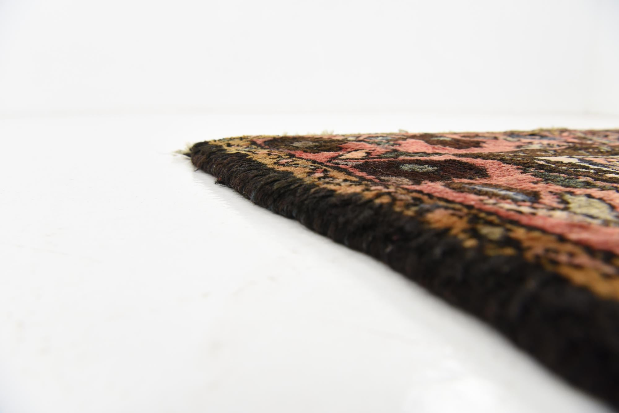 3' 5 x 9' 6 Hand Knotted Hossainabad Persian Wool Runner Rug