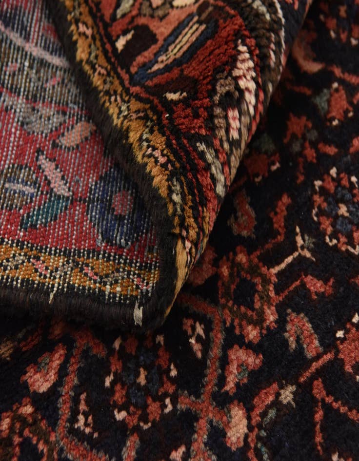 Detail image of 3' 5 x 9' 6  Hand Knotted Hossainabad Persian Wool Runner Rug