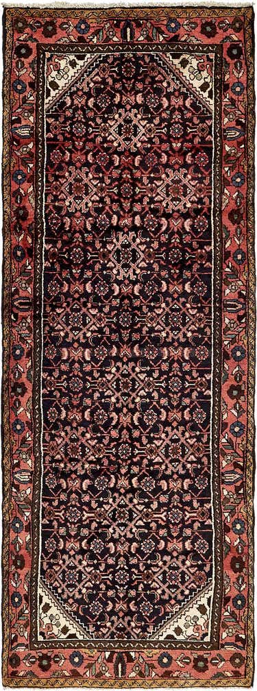 3' 5 x 9' 6 Hand Knotted Hossainabad Persian Wool Runner Rug