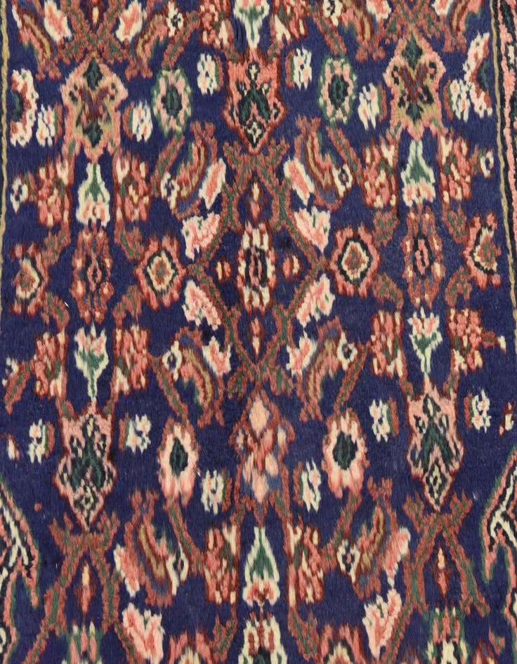 Detail image of 3' 4 x 9' 11  Hand Knotted Hossainabad Persian Wool Runner Rug