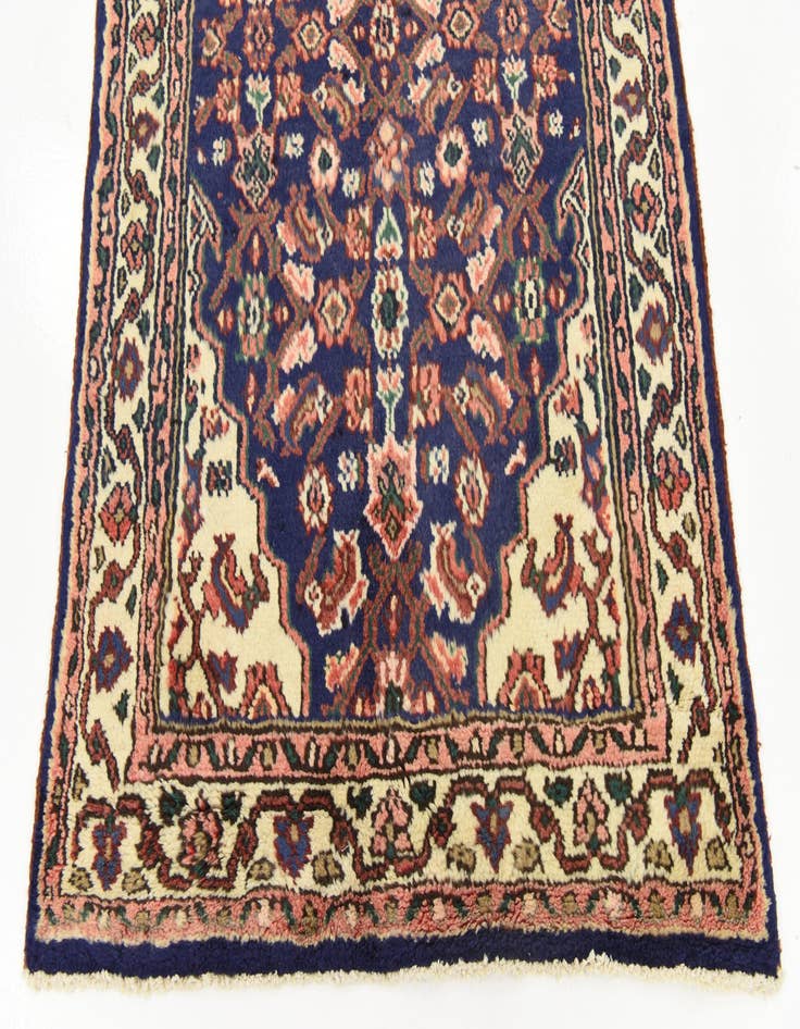 Detail image of 3' 4 x 9' 11  Hand Knotted Hossainabad Persian Wool Runner Rug