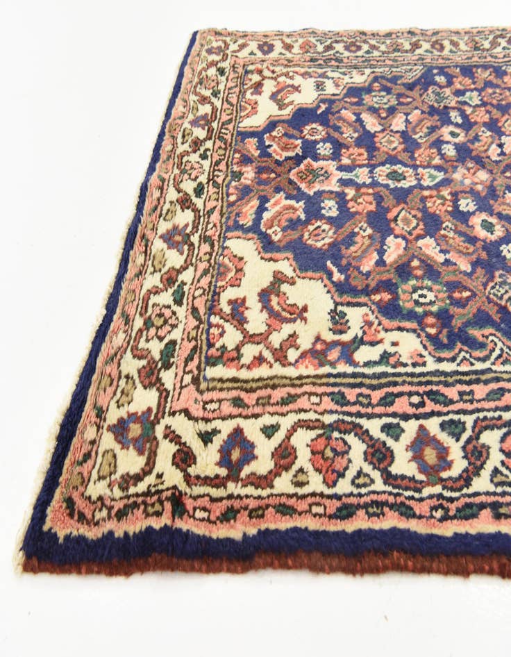 Detail image of 3' 4 x 9' 11  Hand Knotted Hossainabad Persian Wool Runner Rug