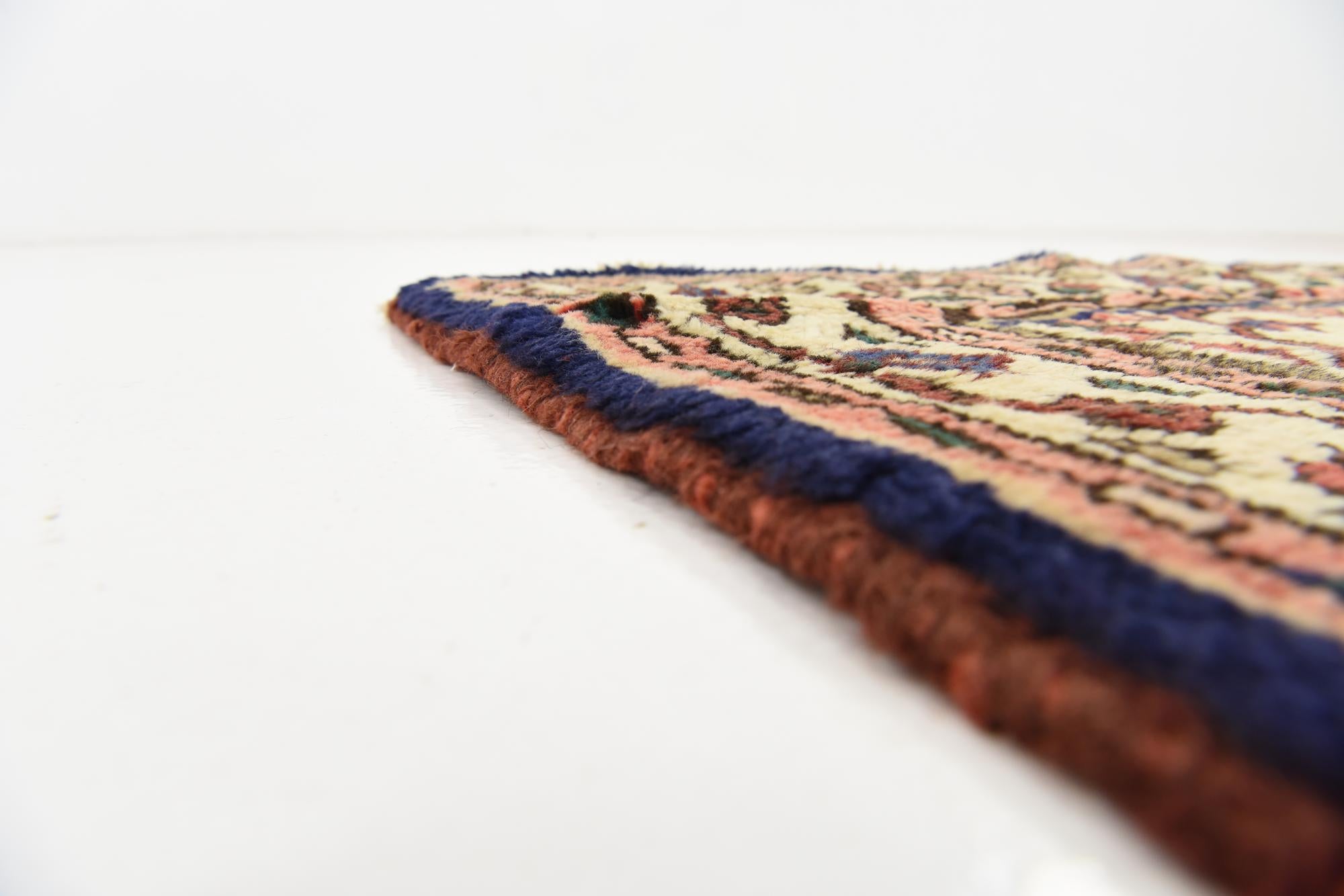 3' 4 x 9' 11 Hand Knotted Hossainabad Persian Wool Runner Rug