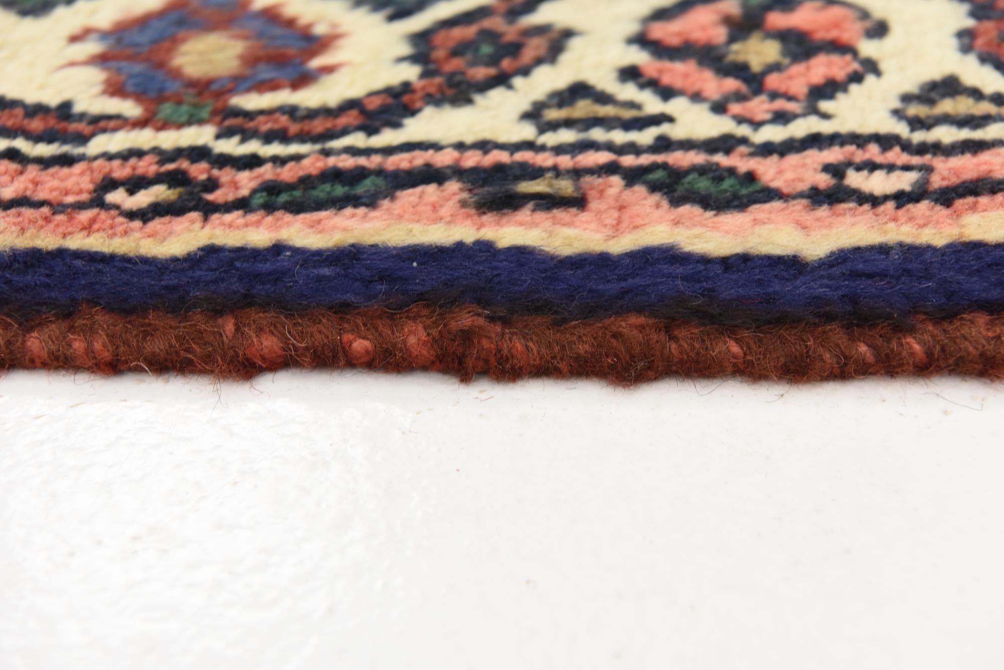 3' 4 x 9' 11 Hand Knotted Hossainabad Persian Wool Runner Rug