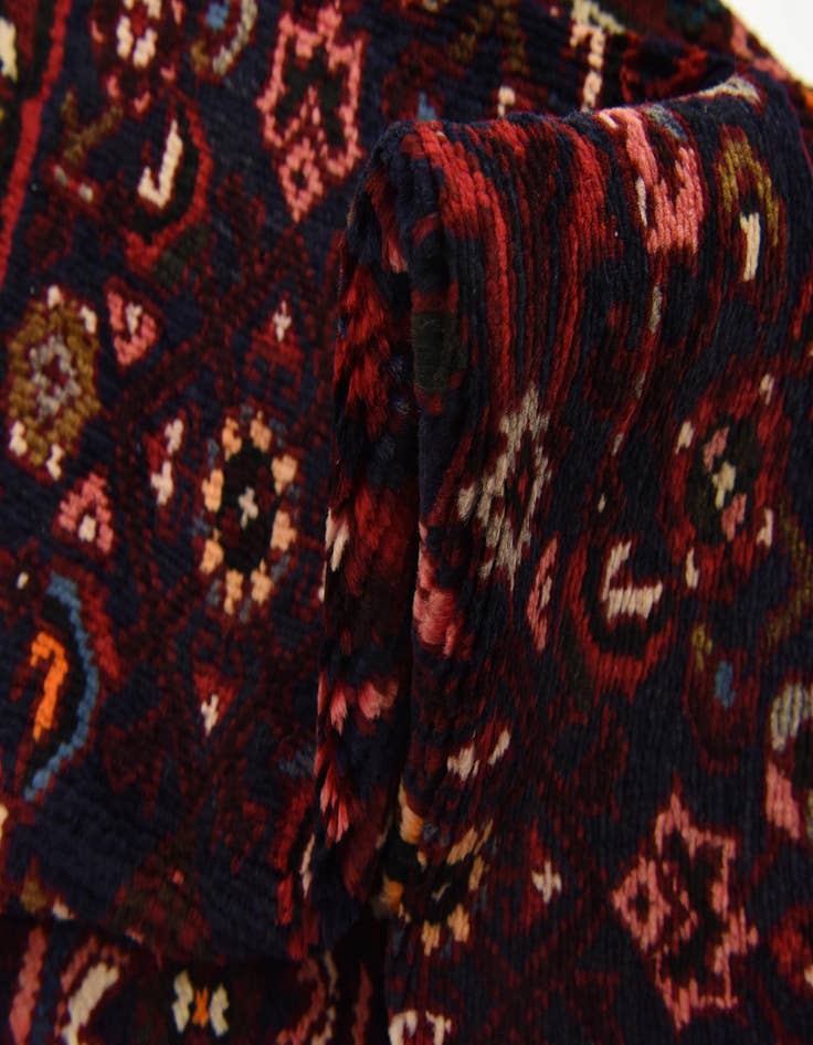 Detail image of 3' 9 x 10' 7  Hand Knotted Hossainabad Persian Wool Runner Rug