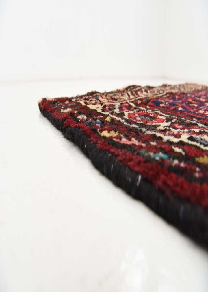 3' 9 x 10' 7 Hand Knotted Hossainabad Persian Wool Runner Rug