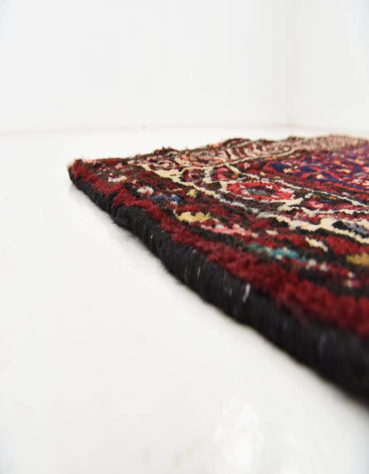 Detail image of 3' 9 x 10' 7  Hand Knotted Hossainabad Persian Wool Runner Rug