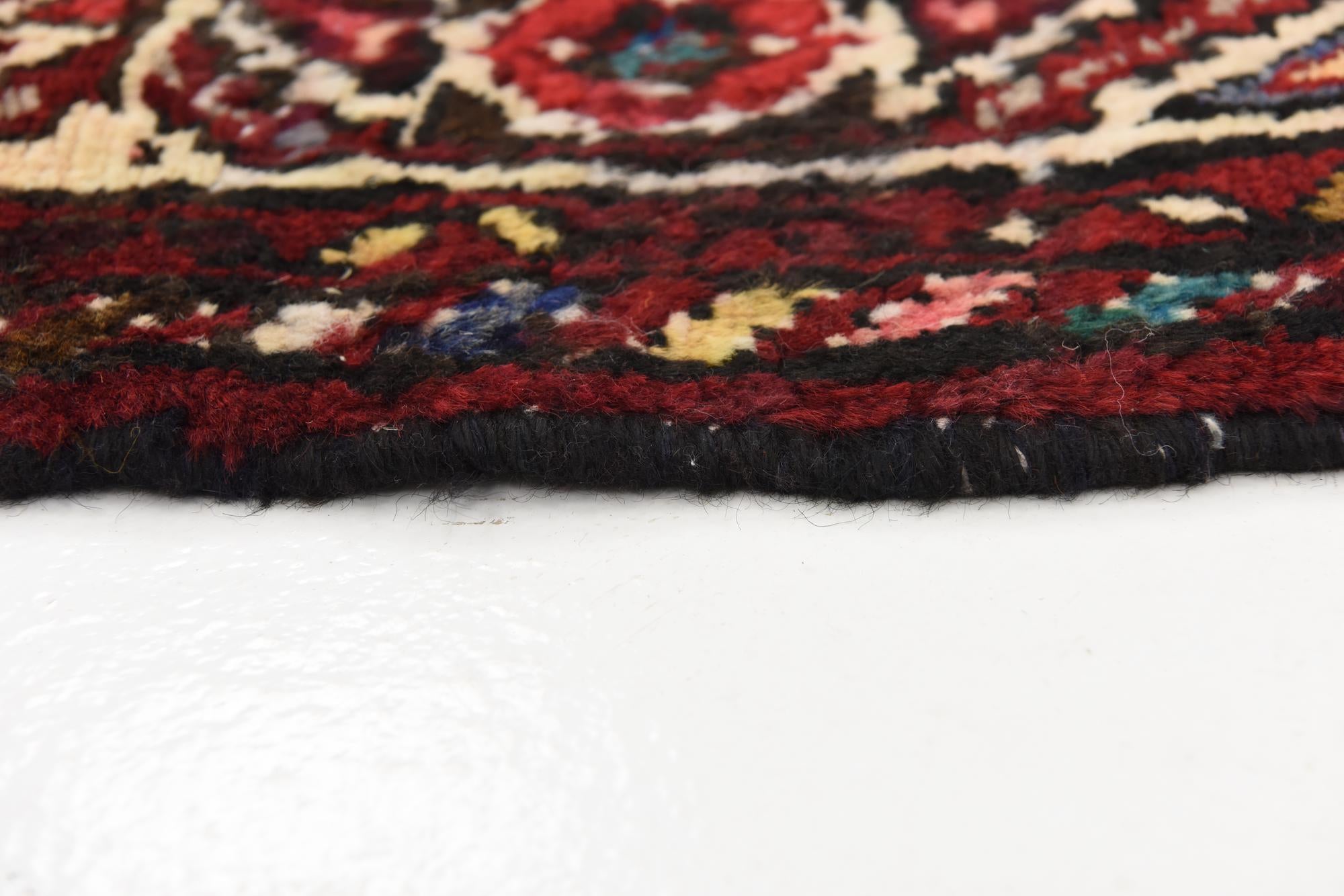3' 9 x 10' 7 Hand Knotted Hossainabad Persian Wool Runner Rug